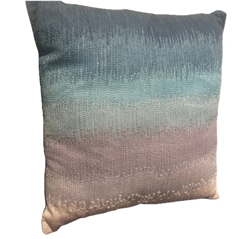 Pier 1 Teal and Cream Accent Pillow
